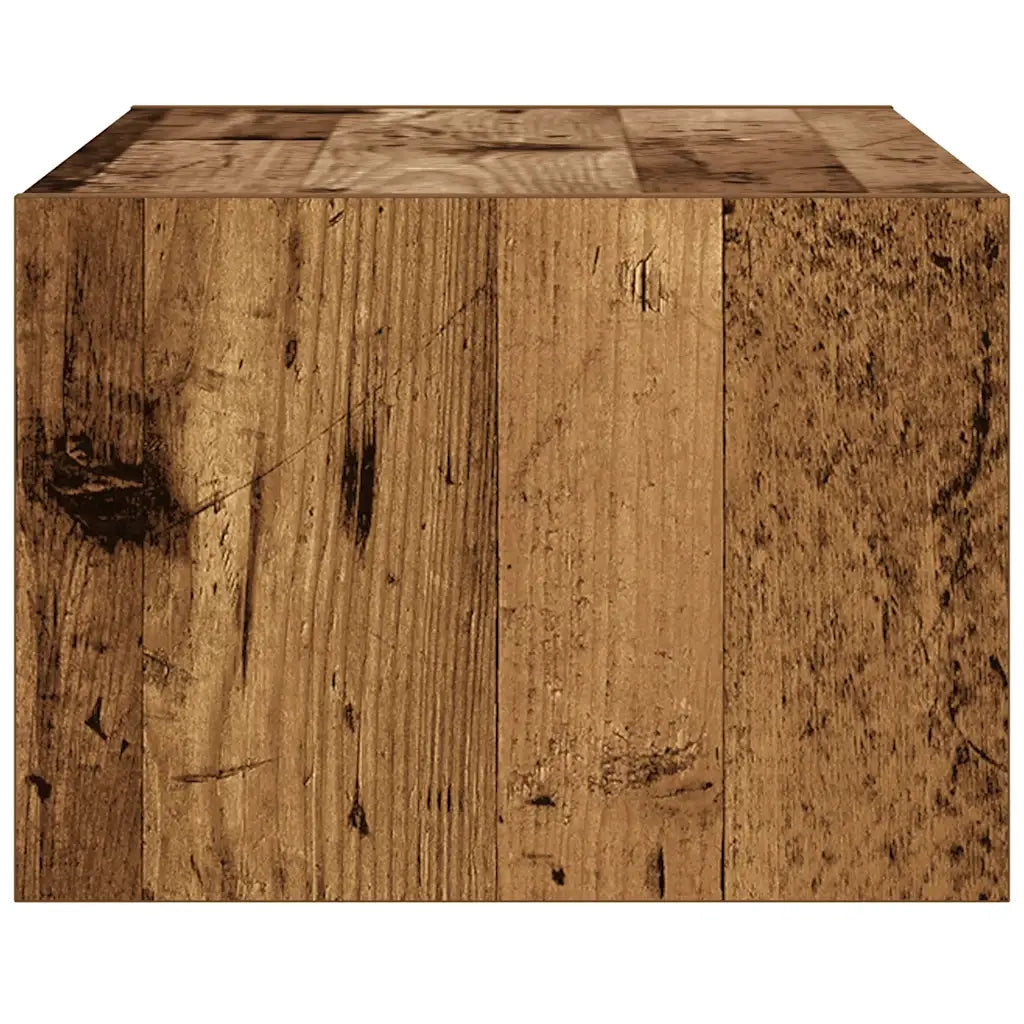 vidaXL Mobile Porta TV con Luci LED Legno Antico 75x35,5x25 cm