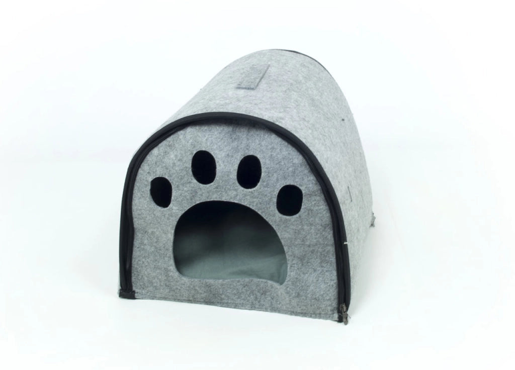Cuccia Con Cuscino Per Animali Domestici Modello Impronte