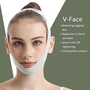Struttura facciale riutilizzabile - Lifting V-Line Kinband – Faccia tonificante e levigante contro la pelle del doppio mento - modello luce verde chiaro