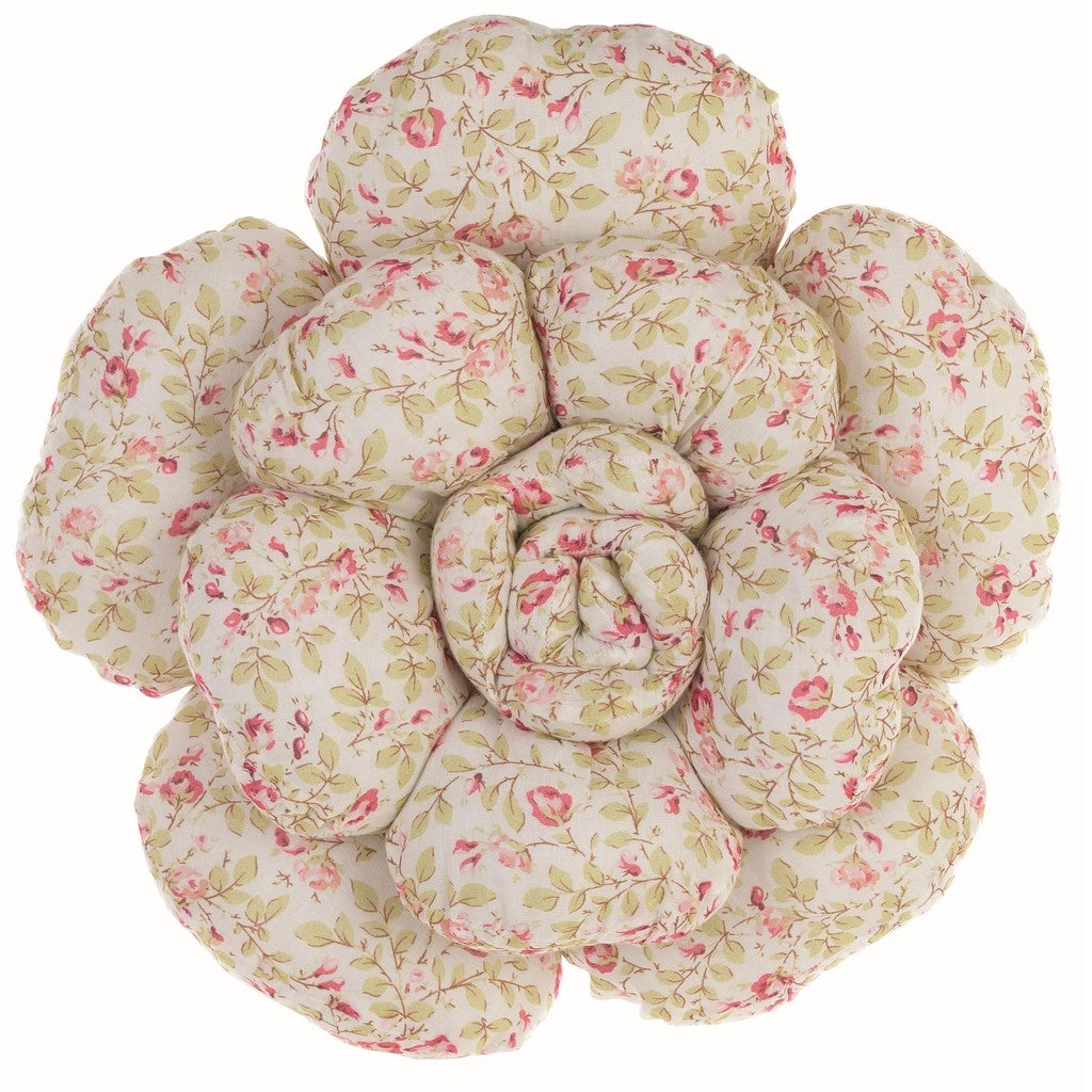 Cuscino Decorativo Fiore Imbottito Shabby Chic Floreale Primavera Blanc Mariclò