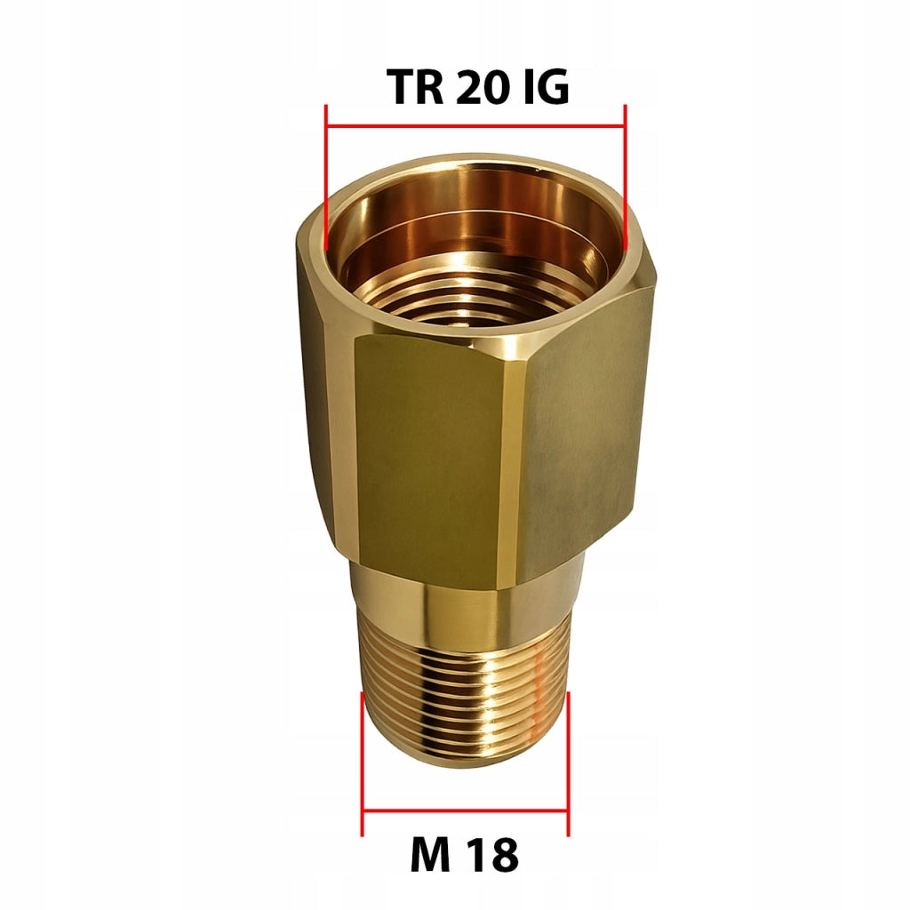 Adattatore di Ricambio TR20 IG - M18 M per Idropulitrici compatibile con Kärcher