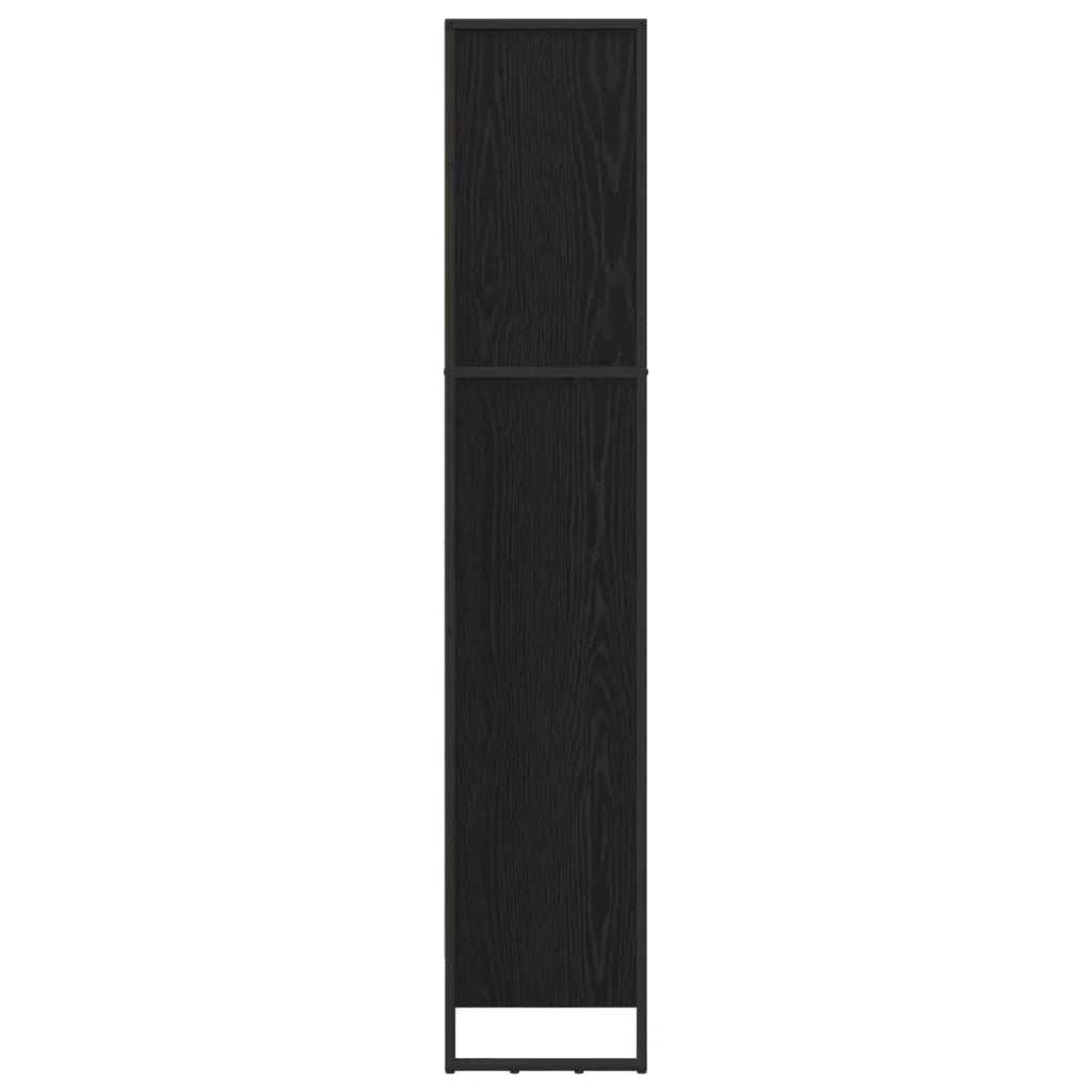Armadio per Libri Rovere Nero 60 x 30 x 155 cm