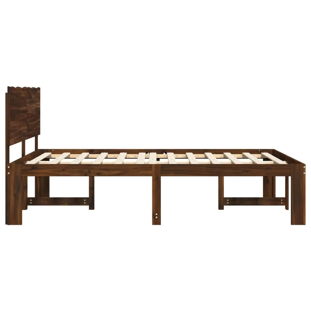 Letto matrimoniale con testiera ROSTOCK Marrone Scuro 903401