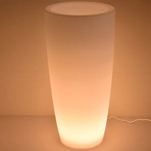 Vaso Luminoso da Giardino a LED Ø43 cm in Resina 5W Cypress Bianco Caldo