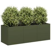 Fioriera Verde Oliva 120x40x40 cm in Acciaio Laminato a Freddo 860678