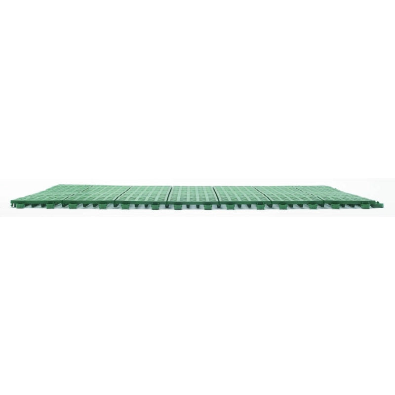Set da 10 Piastrelle in Plastica Flessibili Drenanti 55,5 x 55,5 cm da Esterno Giardino 3,08 m2 Verde