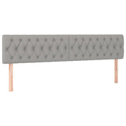 Testiera | Testata Grigio Chiaro 200x7x78/88 cm in Tessuto
