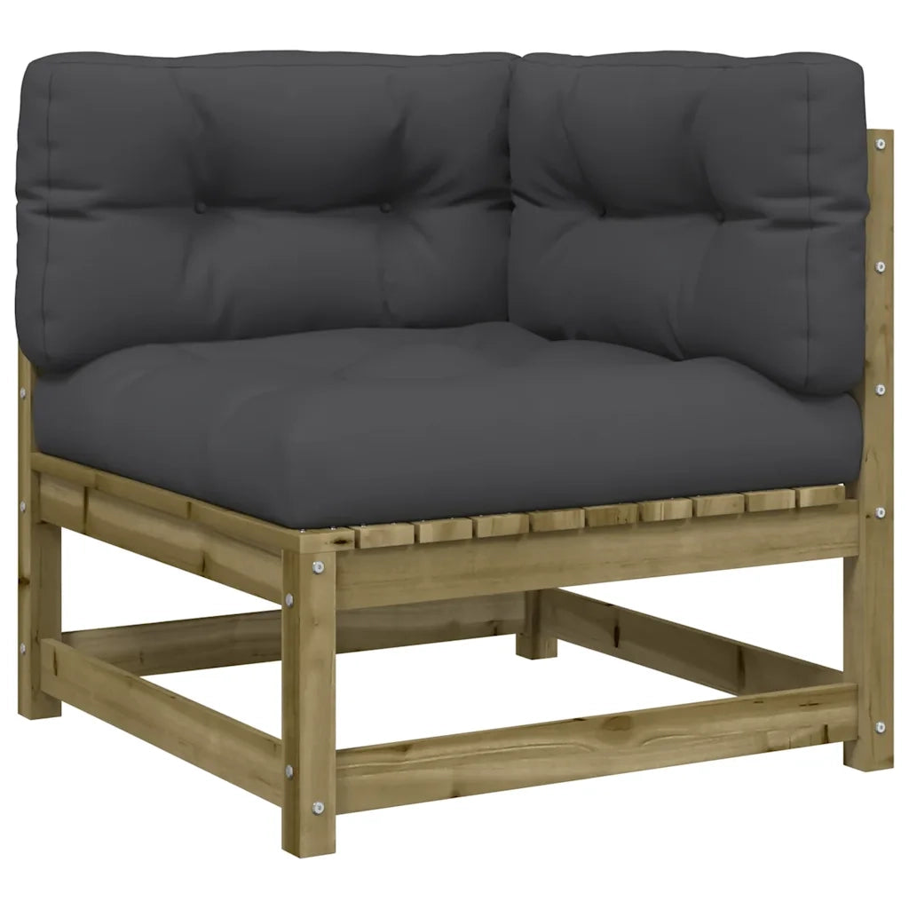 Divano Angolare da Giardino con Cuscini Legno Impregnato Pino 838068