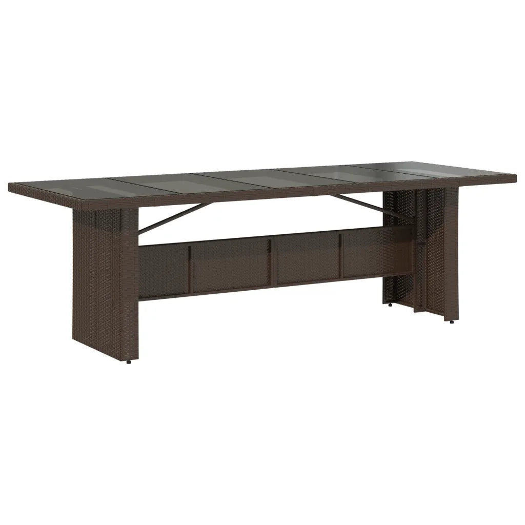 Set Bistrò da Giardino 9 pz con Cuscini in Polyrattan Marrone 3277263