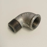 Raccordo mf 1/2'' - 2pz gomito zincato curva di ghisa malleabile