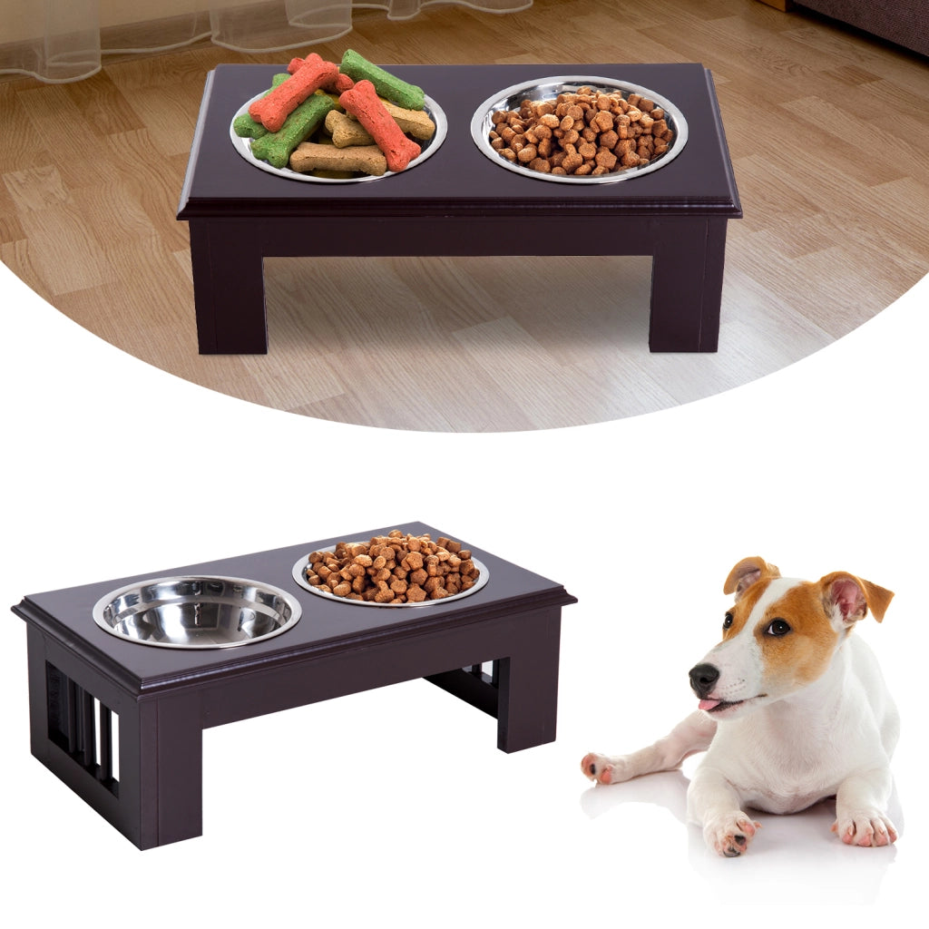 Ciotole rialzate per cani ¨C Xylo ¨C 2x900ml acciaio inox