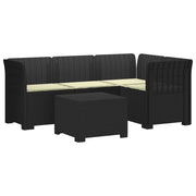 Divano da giardino 4 posti con cuscini aspetto rattan PP 3443998