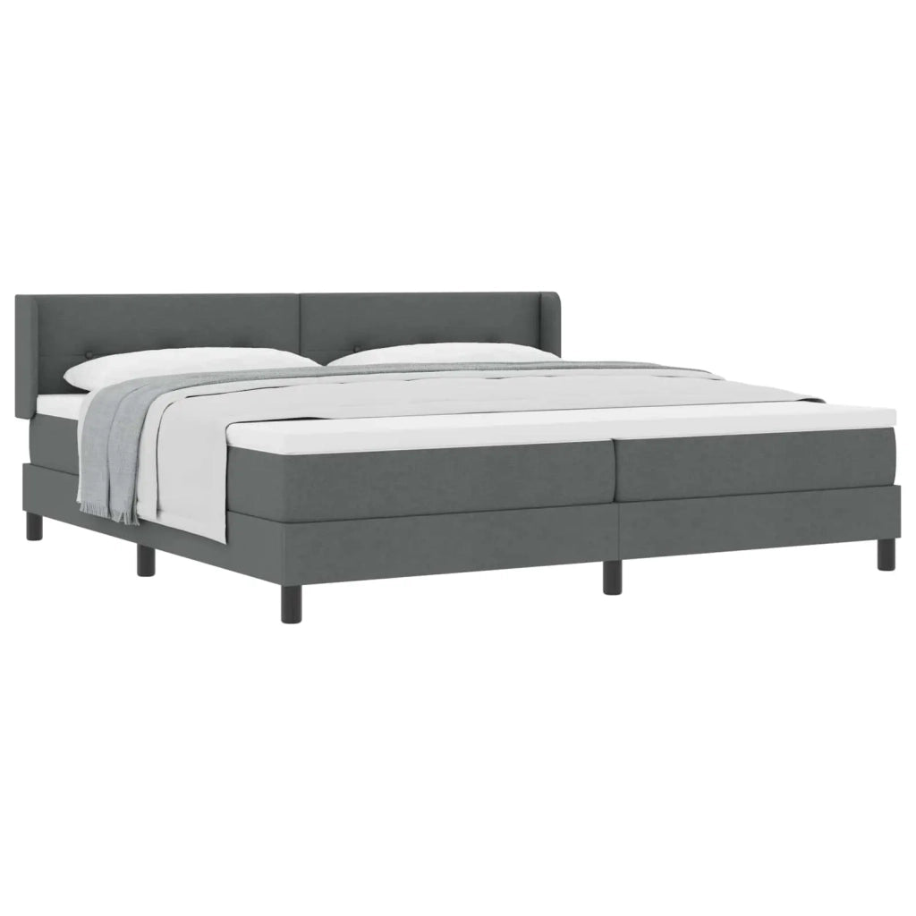 Letto box spring con materasso Grigio scuro 200 x 200 cm 3341126