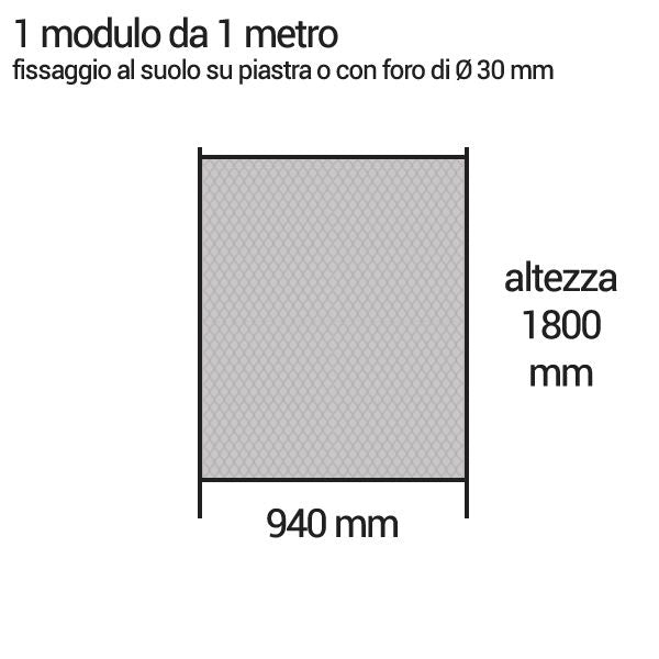 Recinzione Beethoven Rigida H 1,22 X 1,94 M Lunghezza: 0.94 m, Altezza: 1.80 m