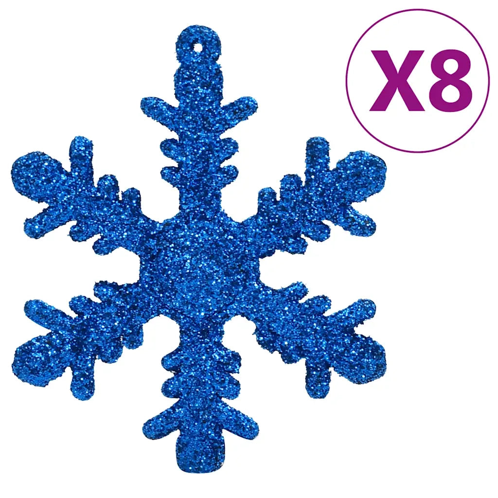 Set Palline di Natale 111 pz Blu in Polistirene 356118