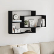 Mensola da parete Rovere Nero 104x20x58,5 cm in Legno Multistrato 862418