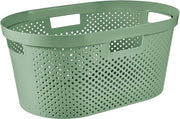 Cestino per Lavanderia Dots 40L - 100% Materiale Riciclato Verde Tendente al Cielo