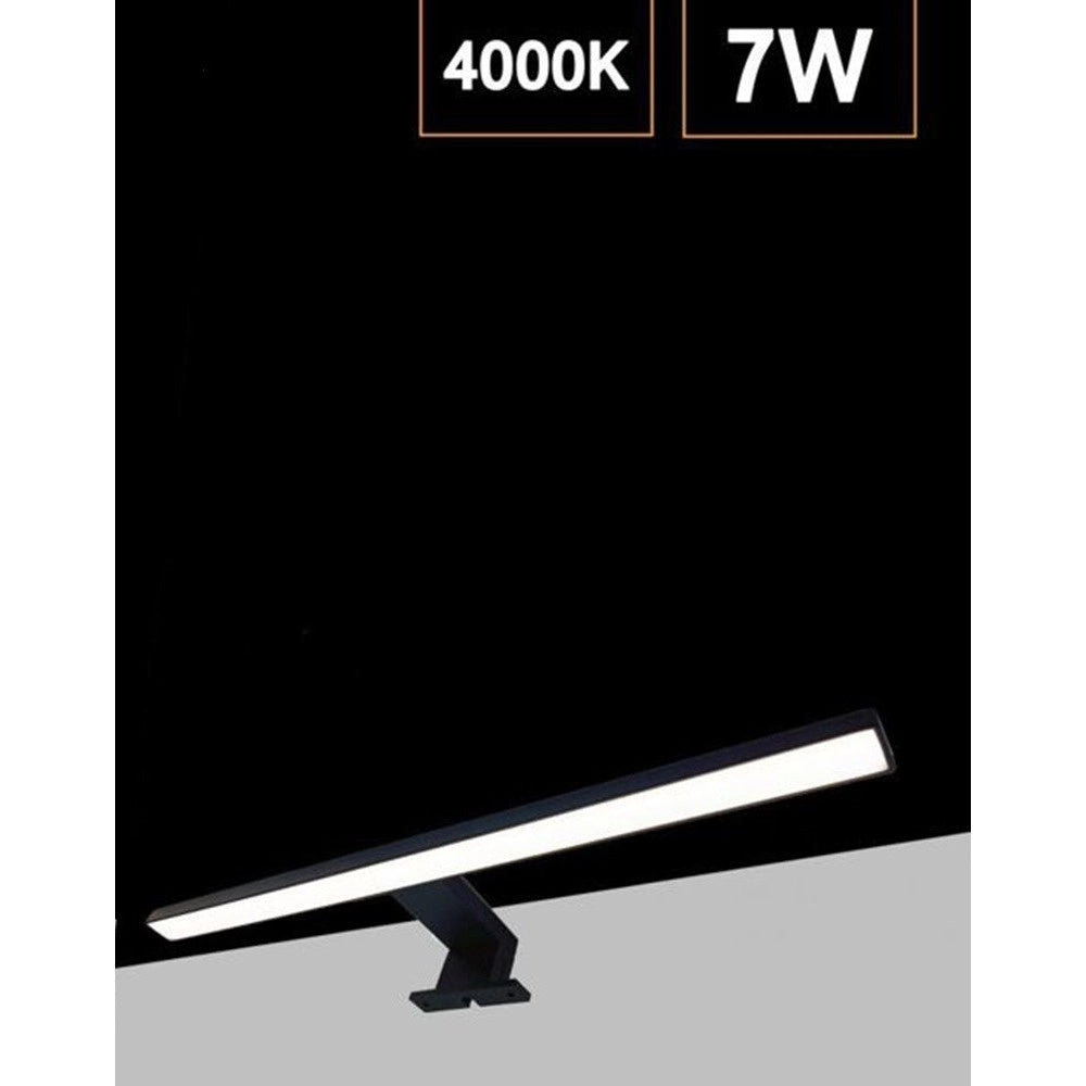 Trade Shop - Applique Lampada Led Per Specchio Bagno Con Doppia Istallazione 7w Luce 4000k Ip44 500p -