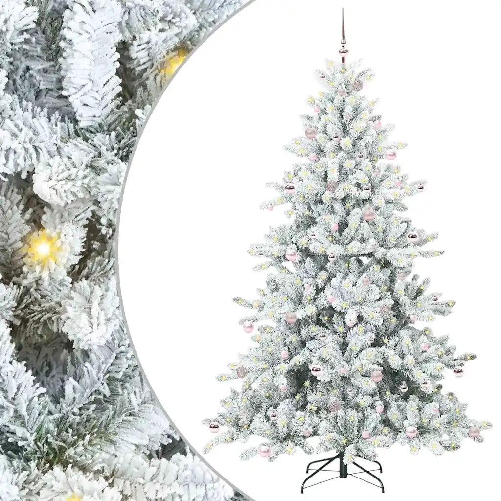 Albero di Natale Artificiale con Rami Pieghevoli Bianco 240 cm 3397746