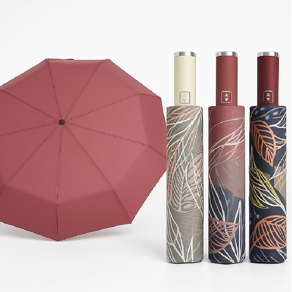 Kit 2 Ombrelli Grandi Donna 10 Stecche Apri e Chiudi Antivento Decorati