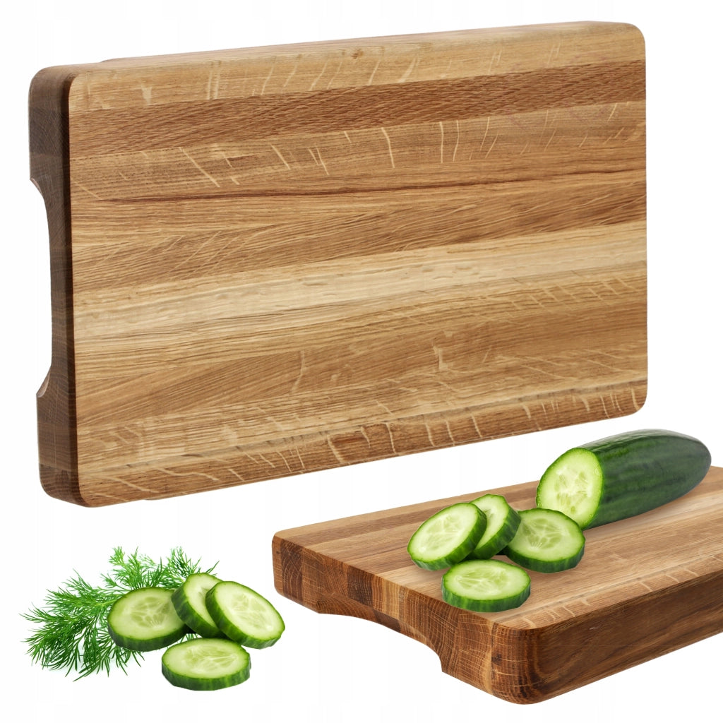 Tagliere da cucina in legno KADAX 50x30cm per servire, blocco grande in rovere