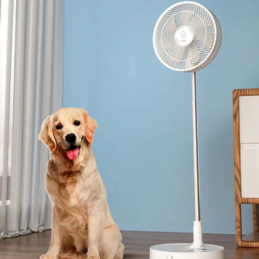 Trade Shop - Ventilatore Portatile Con Batteria Ricaricabile P30 Design Pieghevole Salvaspazio -