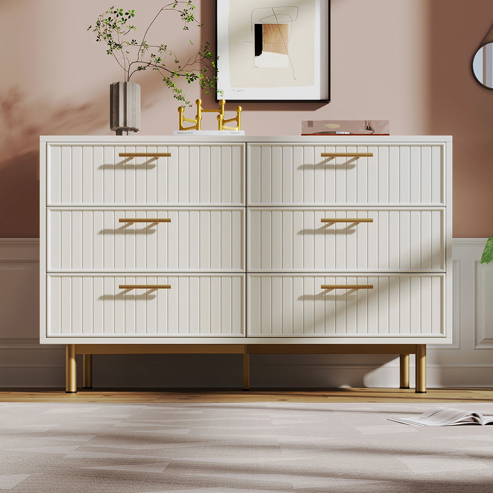 Commode a 6 cassetti - Xylo - 120x75x40cm - Bianco