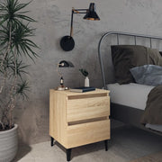 Comodino-Tavolino da notte Rovere Sonoma 40x35x50 cm in Legno Multistrato 987315
