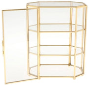 Cassa vetrata multifunzionale 3 strati - Organizzatore in vetro - Scatola per decorazioni - Vetrina multifunzionale - 21,5 x 16,5 x 10 cm - Sostenibile e stile