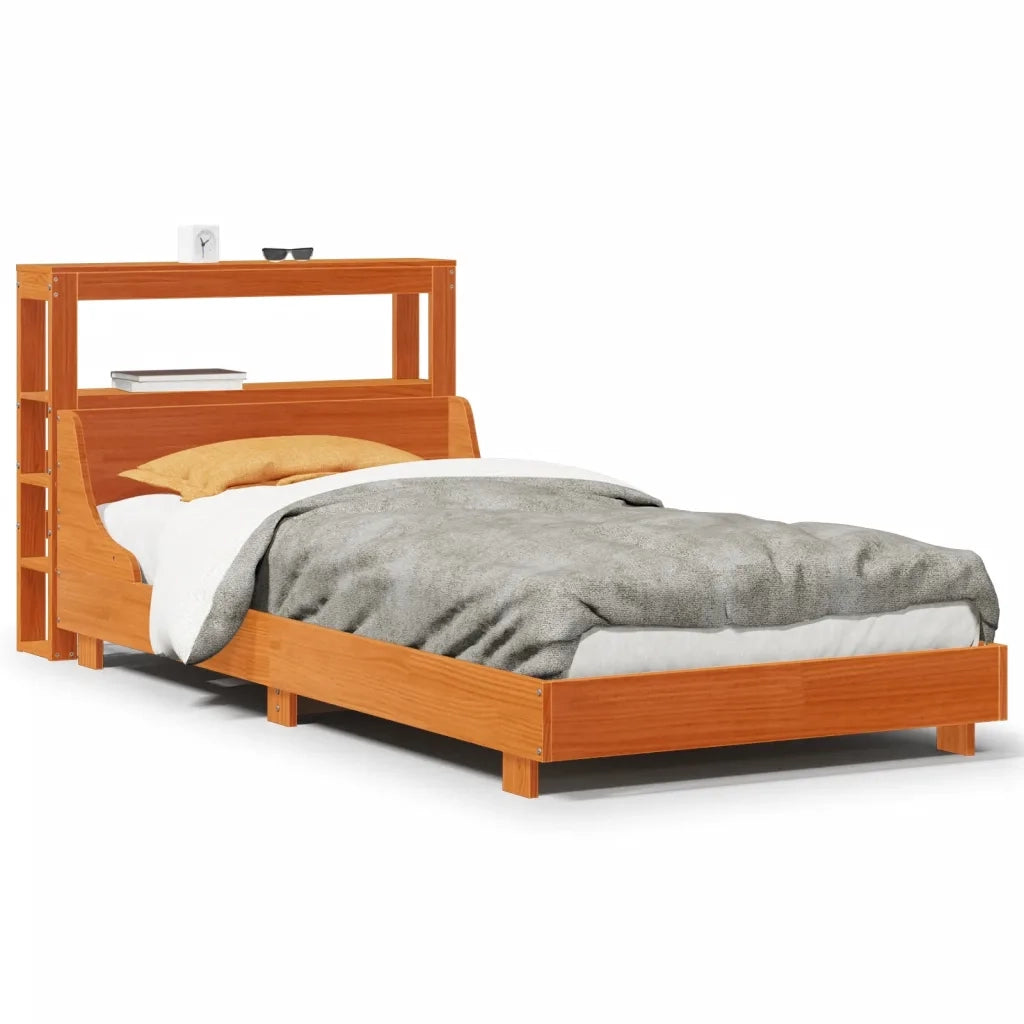 vidaXL Letto senza Materasso Marrone Cera 75x190 cm in Legno di Pino