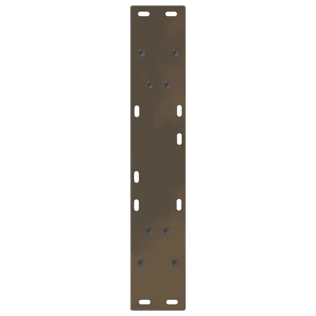 Gambe per tavolo da pranzo a forma di V 2 pz in acciaio naturale 50x(72-73,3) cm