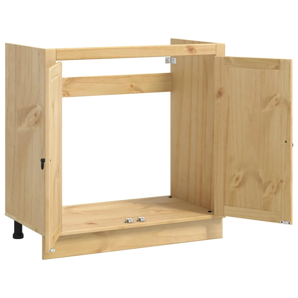 Armadietto SKI Marrone Miele 80 x 46 x 81 cm Pino massello
