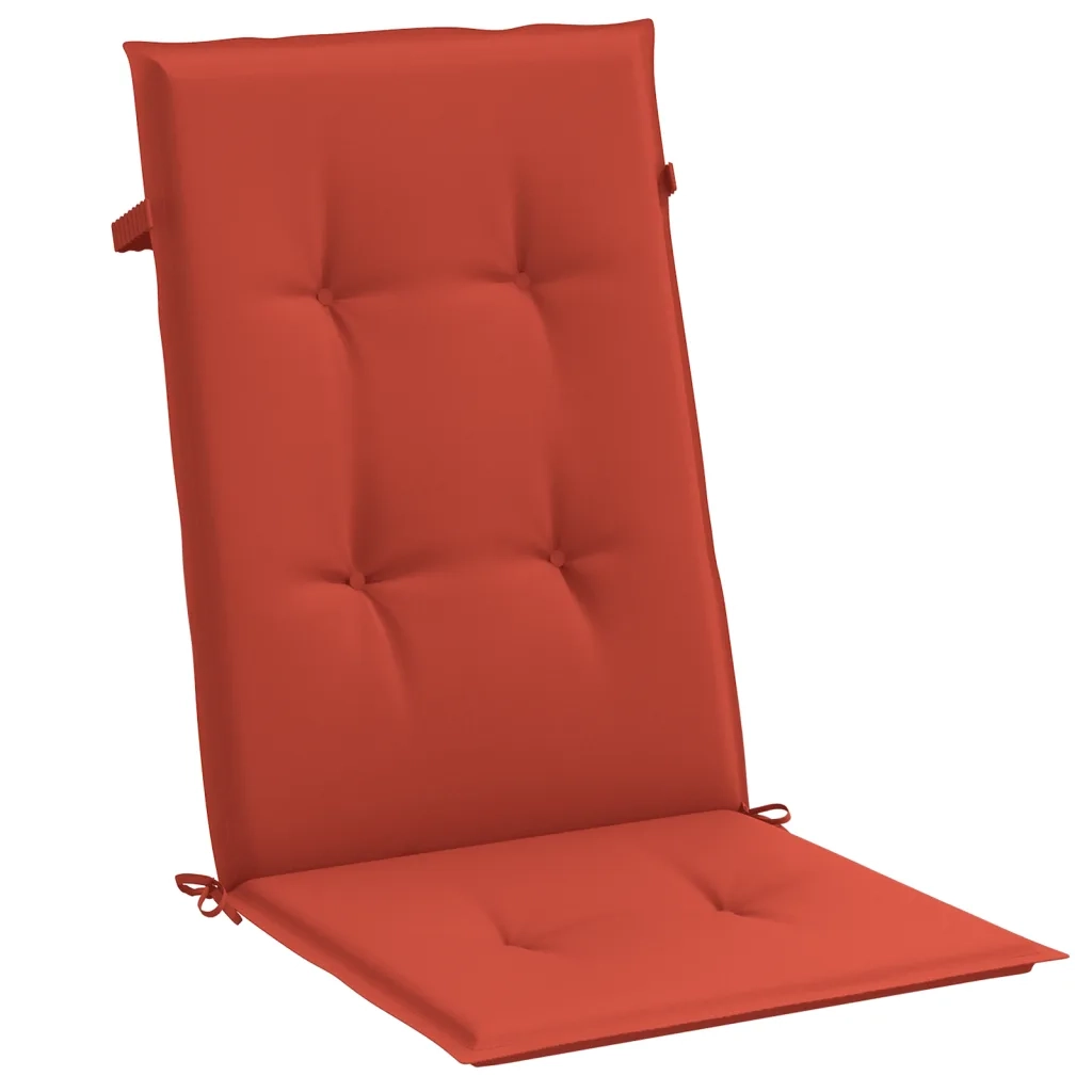 Cuscini Sedia Schiena Alta 6 Rosso MÃ©lange 120x50x4 Tessuto