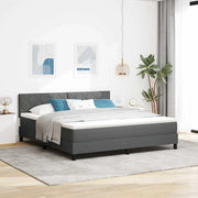 Letto a molle con materasso Grigio scuro 180 x 200 cm Tessuto 3342304