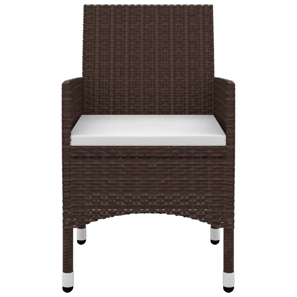 Set da Pranzo da Giardino e Cuscini 9 pz in Polyrattan e Vetro 3099678