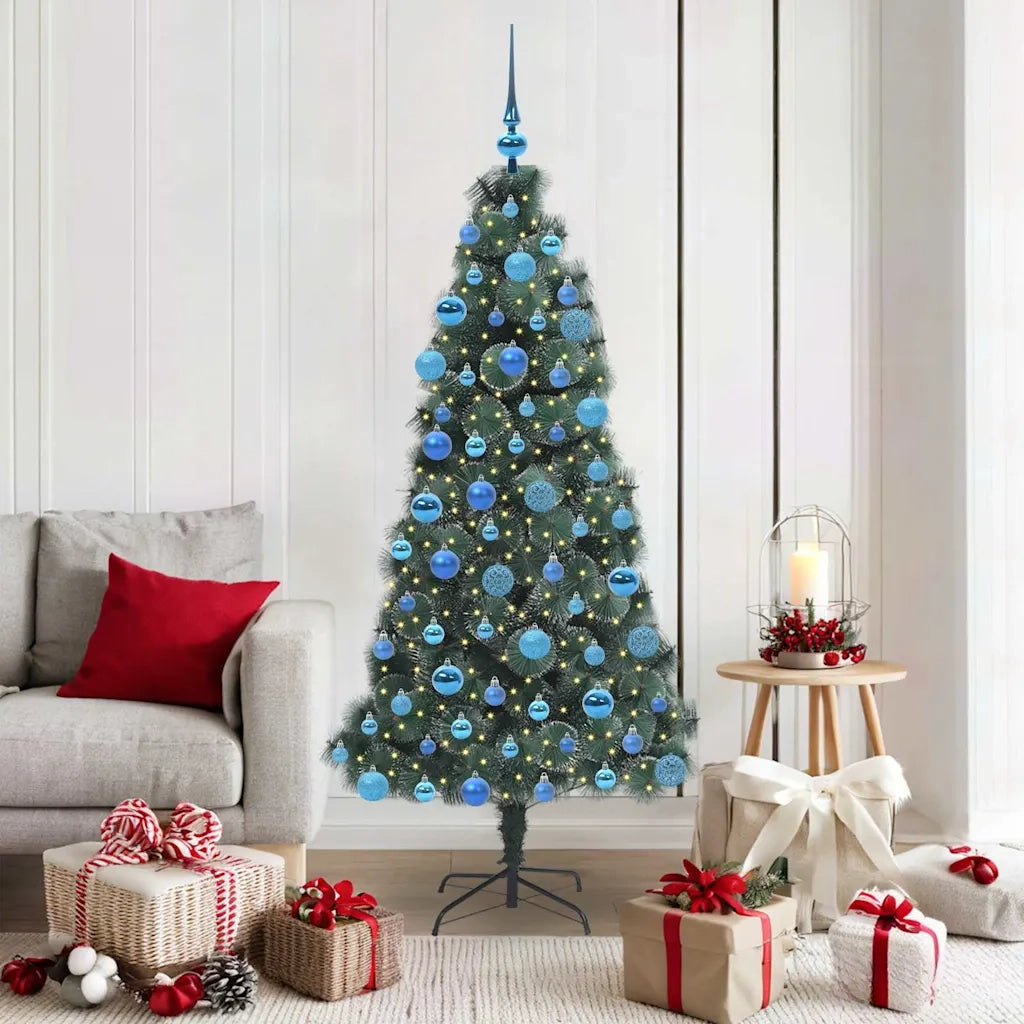 Albero di Natale artificiale preilluminato con set di palle PET 3396173