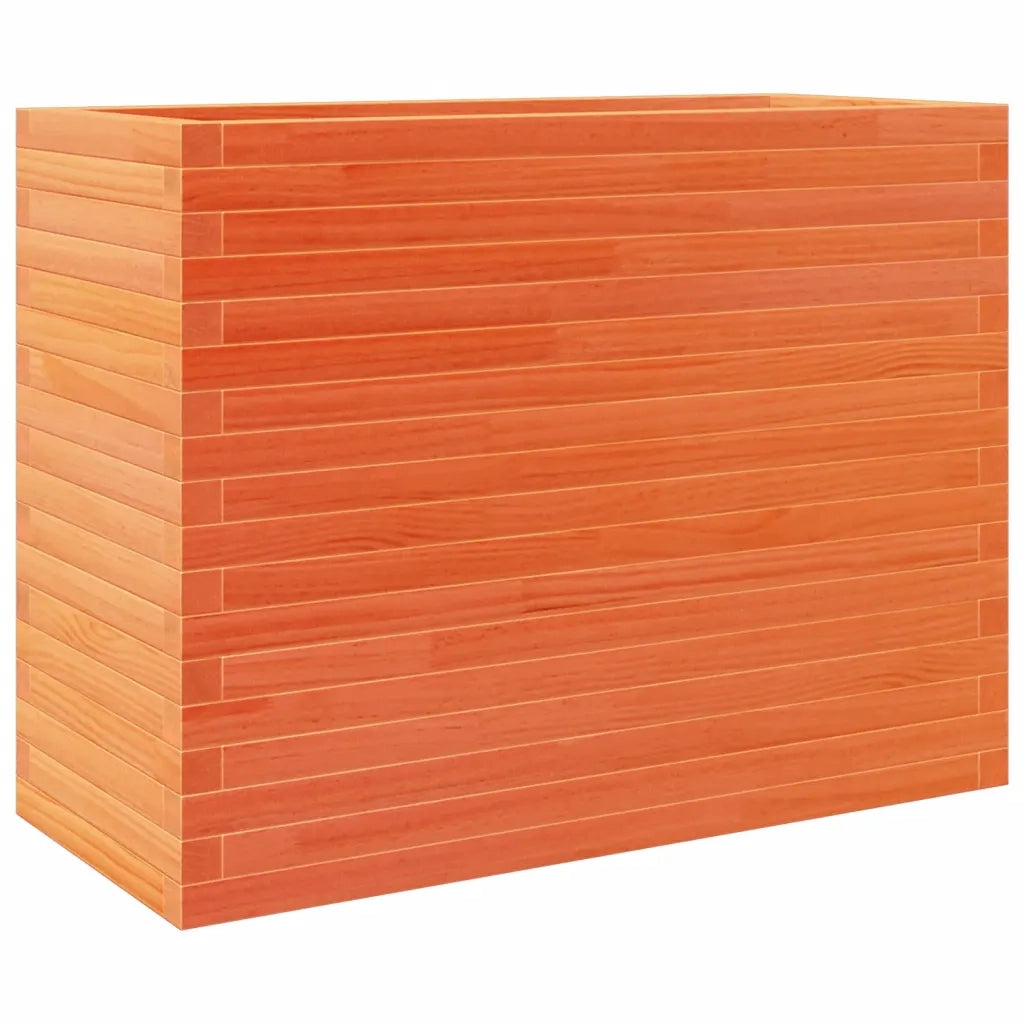 Fioriera Giardino-Vaso da Esterno-Contenitore per Piante Marrone Cera 90x40x68,5cm Legno Massello Pino