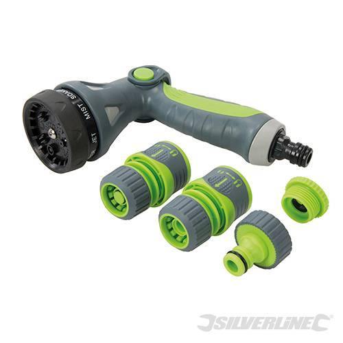 Set di pistola a spray per giardinaggio ergonomica e regolabile professionale Silverline