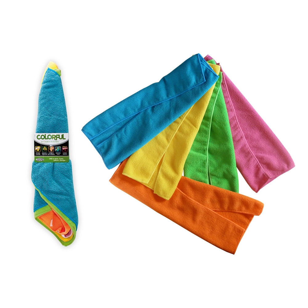 Panni Microfibra Colorful 40X30Cm 5Pz - Rhutten