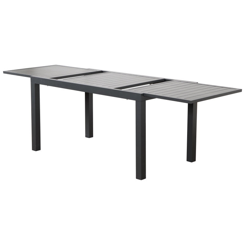 Tavolo Alluminio Allungabile Cardiff Grigio Cm 160/240xw90xh73