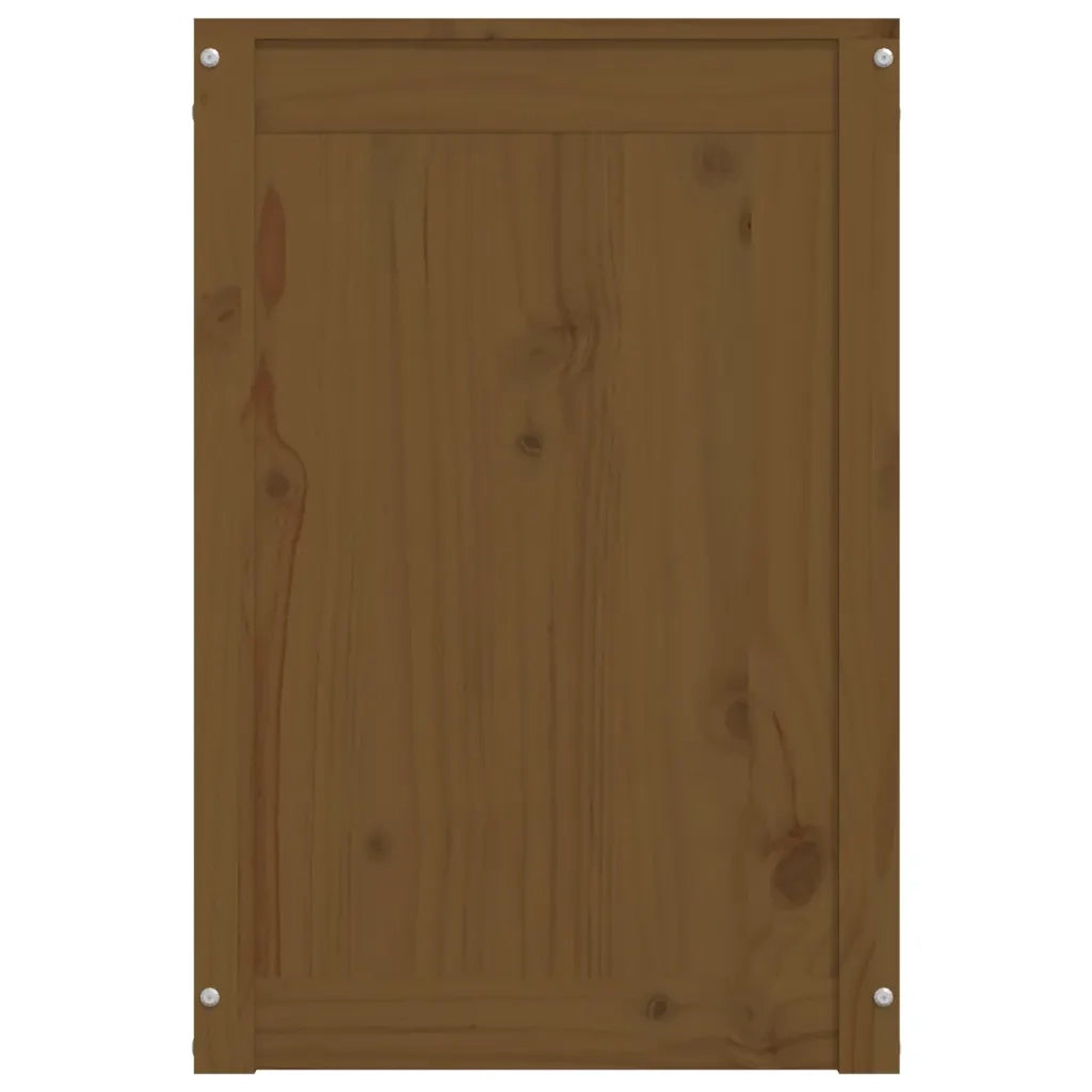 Contenitore per Bucato Miele 44x44x66 cm Legno Massello Pino