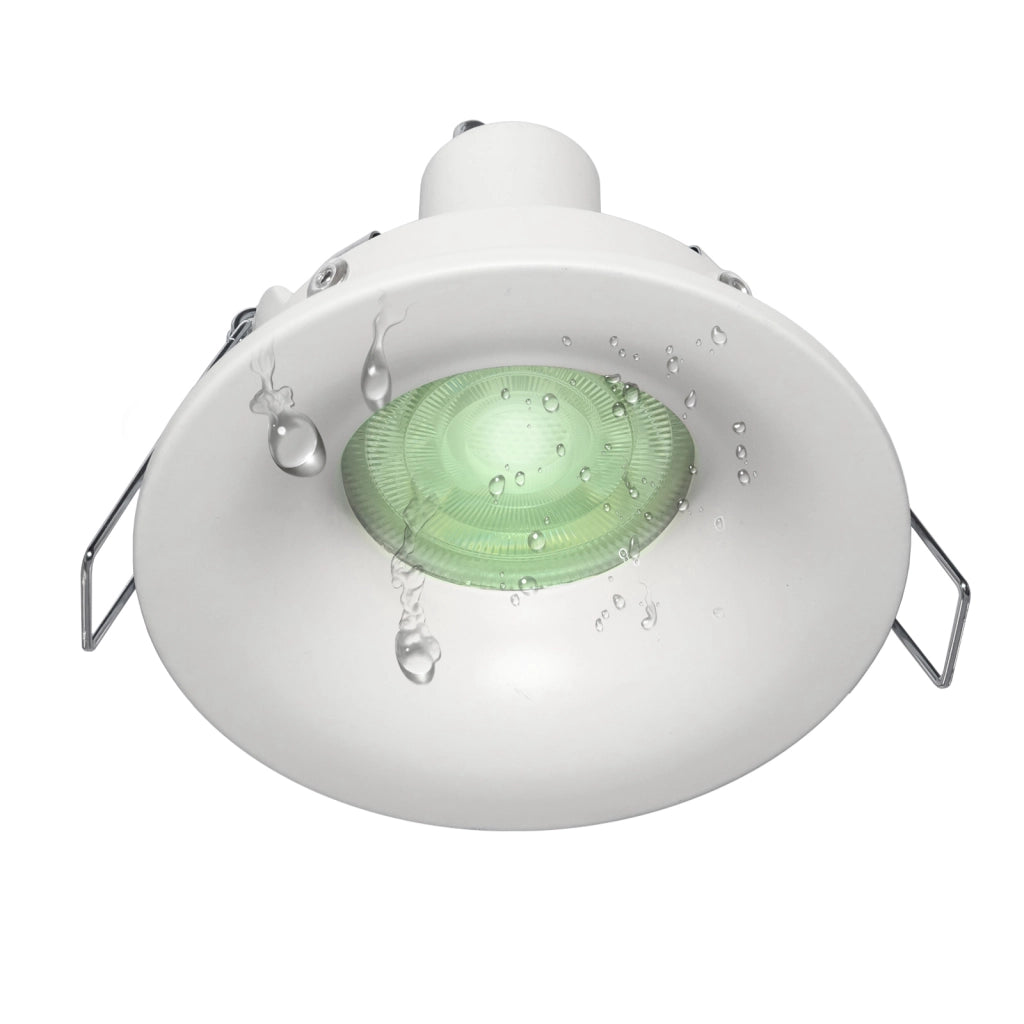 Faretto lampada LED 6W GU5.3 12V incasso IP65 cromoterapia box doccia bagno turco sauna RGB 6000K TONDO