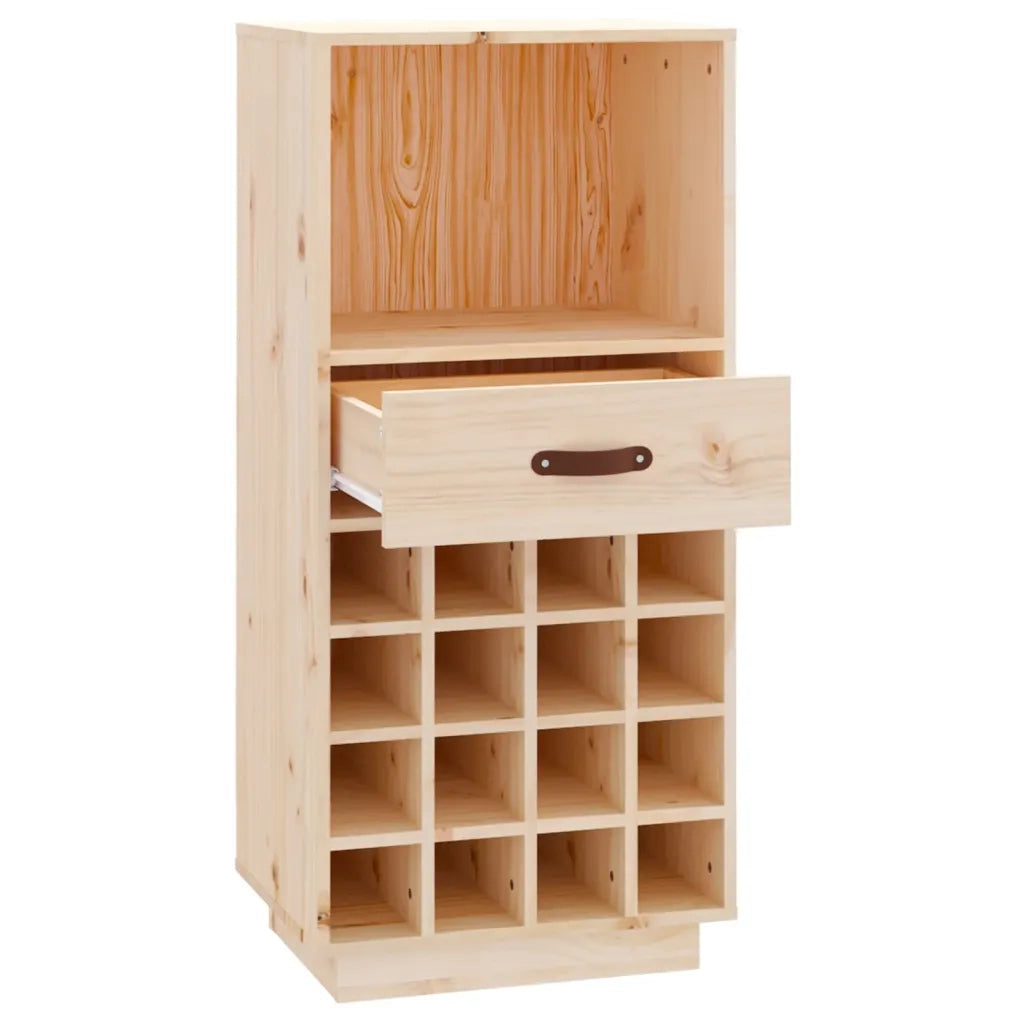 Portabottiglie 45x34x100 cm in Legno Massello di Pino 821532