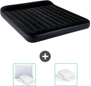 Lettino aerei 2 posti - 183 x 203 x 25 cm - Blu scuro - Incluso cuscino e protezione cuscino