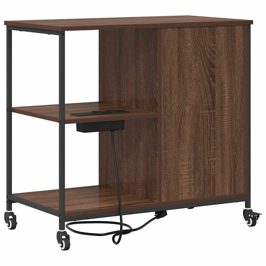 Cabina con Stazione di Ricarica Rovere Marrone 76 x 41 x 72 cm 859839