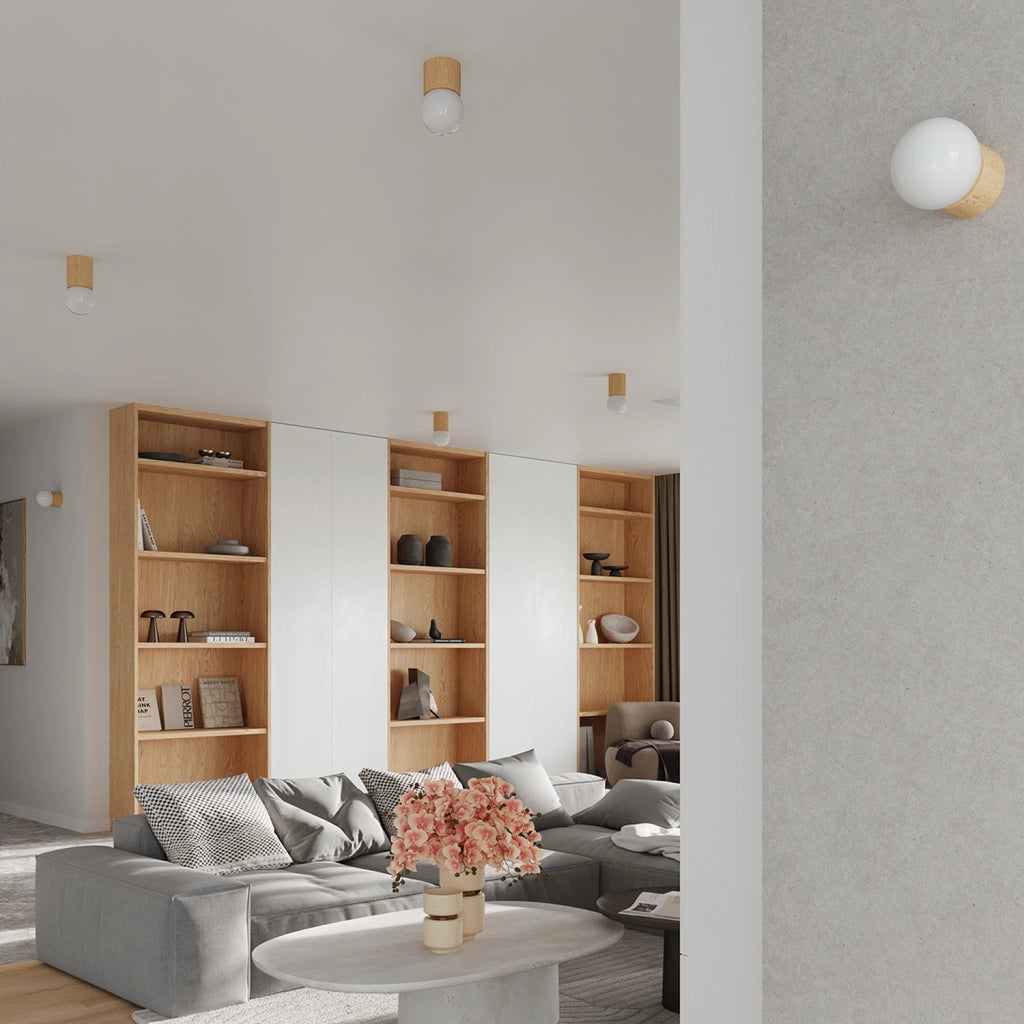 Plafoniera Zenito Pure Lume legno naturale G9 8W PU1190