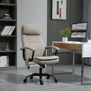 Sedia da ufficio con massaggio regolabile in altezza con dondolo ruote 360 gradi Poliestere Beige