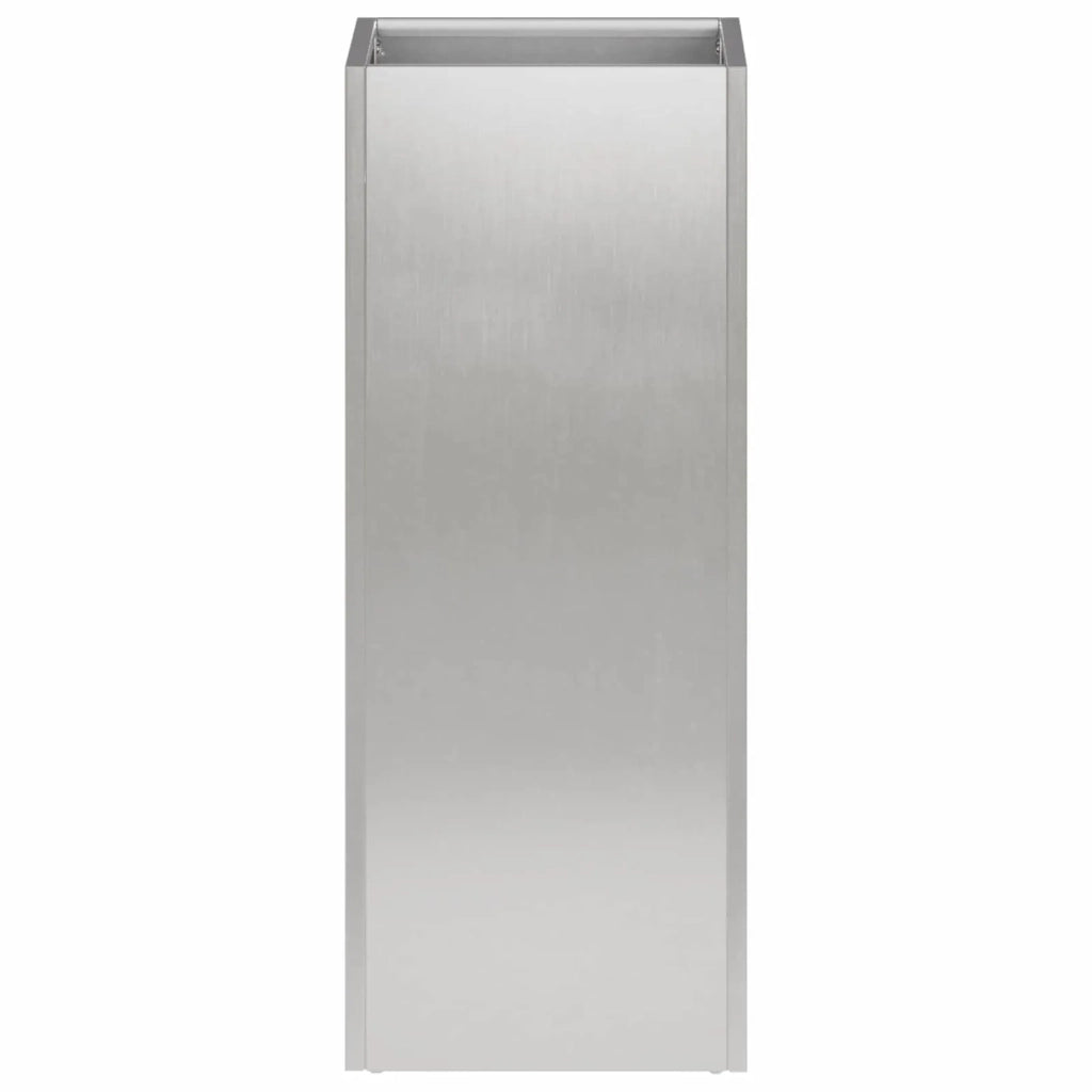 Vaso da giardino 2 pz Argento 20 x 20 x 40 cm Acciaio Inox 8005297