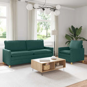 Set di divani 2 pz Verde Scuro Tessuto 3417105