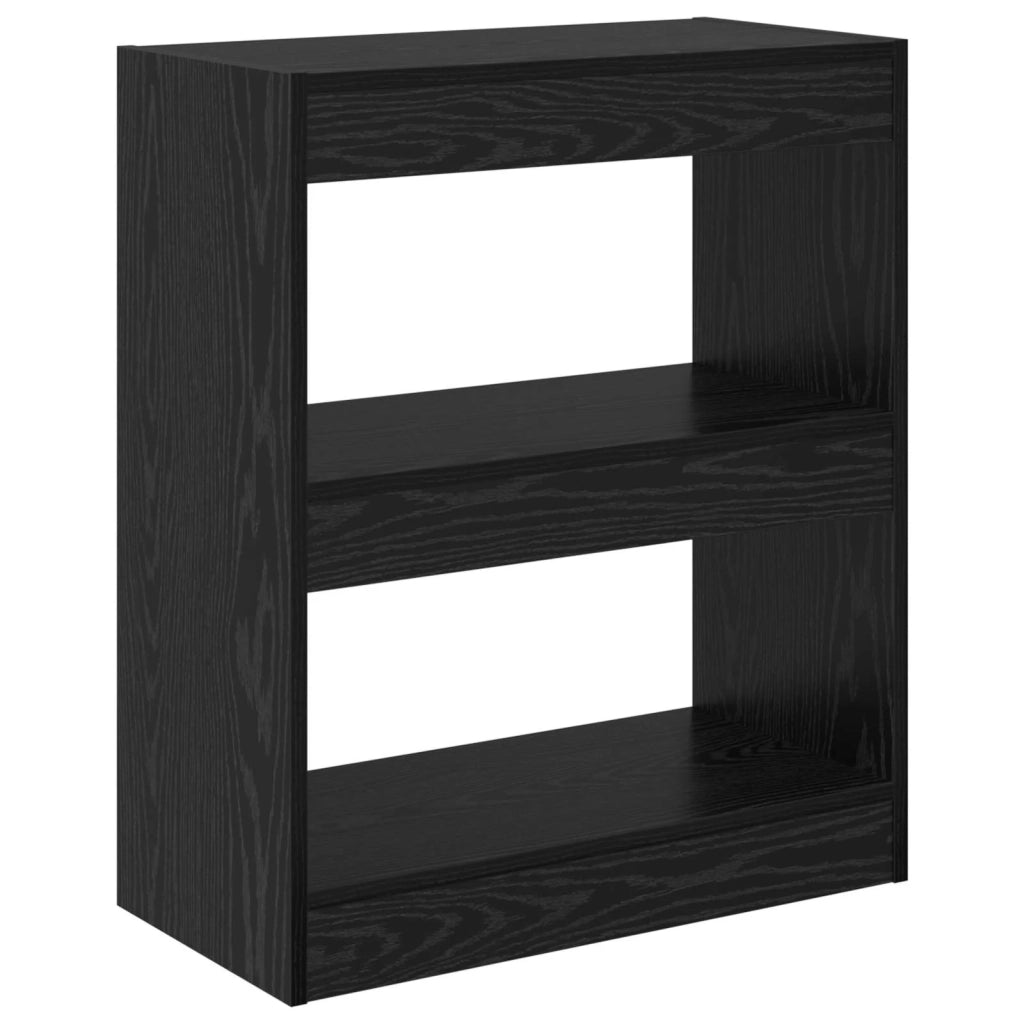 Armadio per Libri Rovere Nero 60 x 30 x 72 cm Legno multistrato 880458